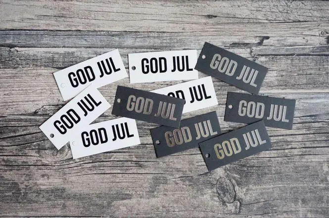 Hovedbilde Til og fra lapper, 10 stk, God jul, 4x8 cm