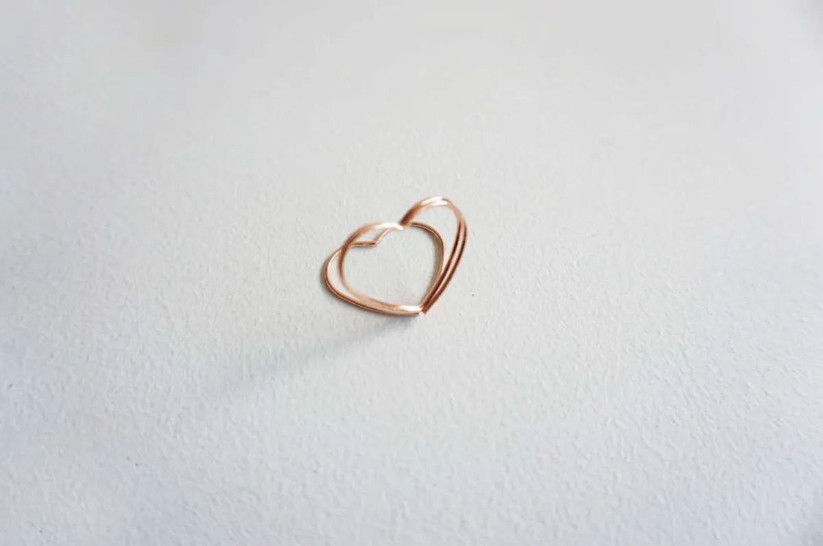 Bordkort holder, 2,5 cm, rose gull
