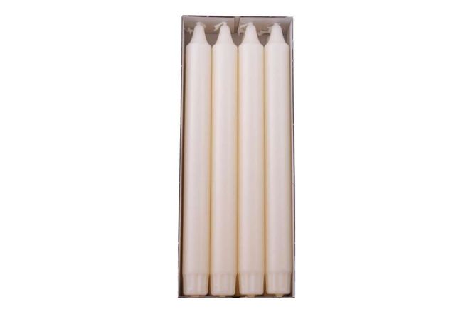 Hovedbilde Ren stearinlys 24 cm, 8 pk, Elfenben