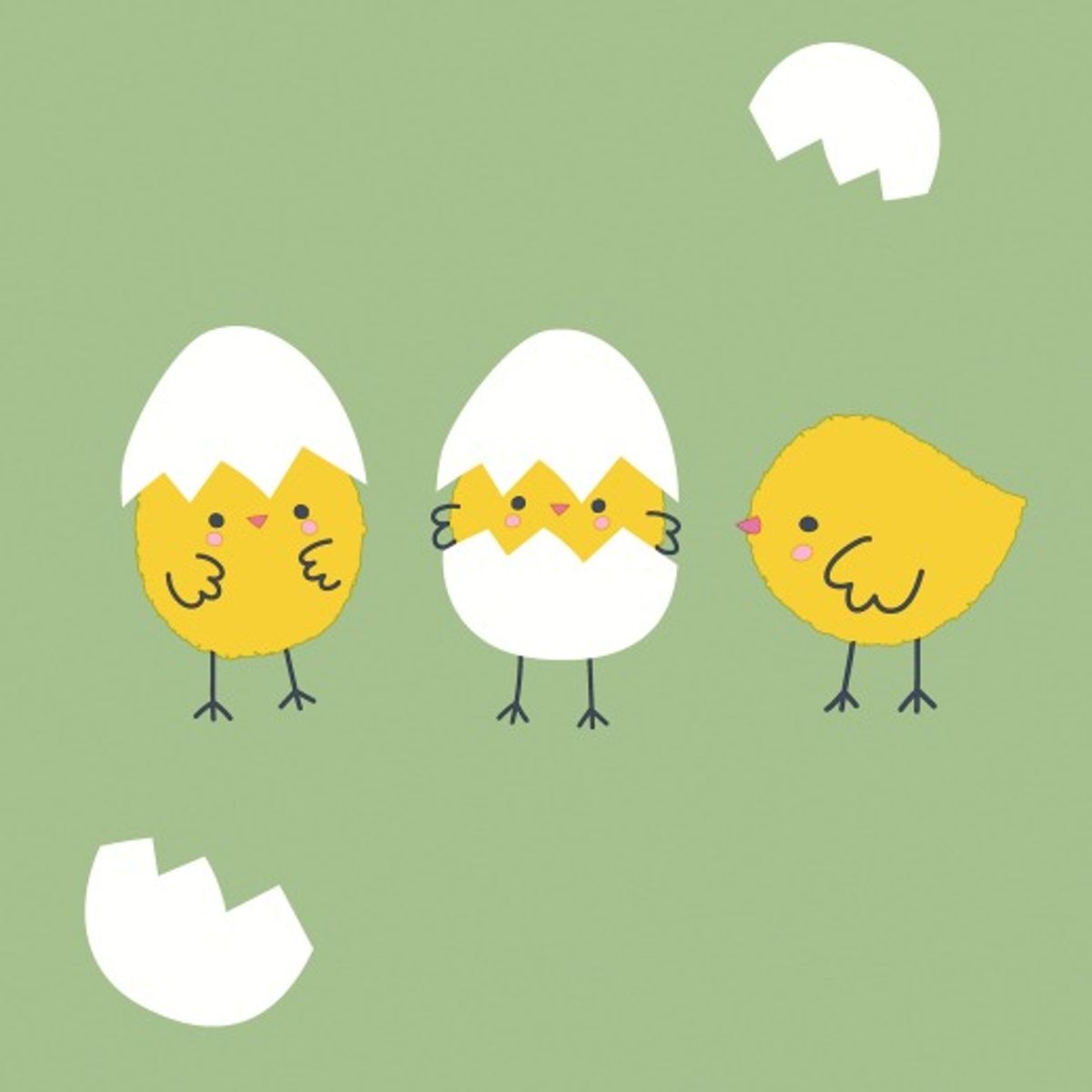 Servietter, Glade kyllinger, vanlig