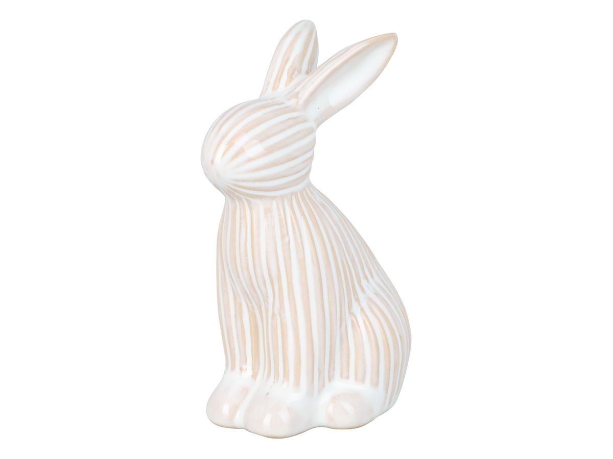 Kanin i porselen 13 cm, krem