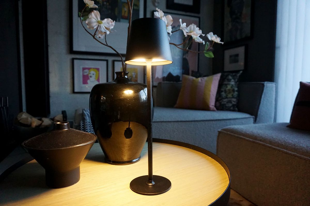 LED-lampe 38x11 cm svart